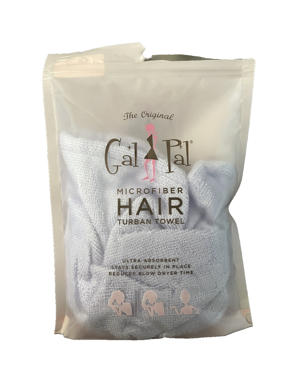 Gal Pal Purple Microfiber Hair Turban Towel Unused Open Packaging Absorbent